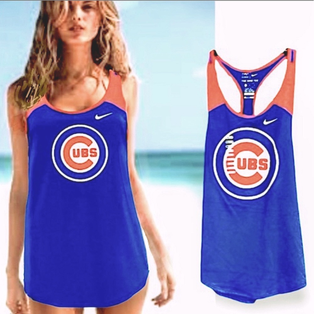 Nike MLB Chicago Cubs Royal Logo Dri Fit Tank